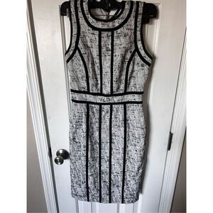 Calvin Klein black and white business dress size 2